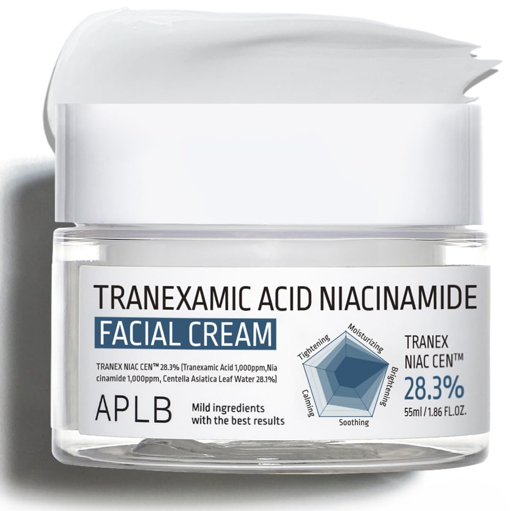 APLB Tranexamic Acid Niacinamide Facial Cream | TRANEX NIAC CEN™ 28.3% 1.86 FL.OZ/Korean Skincare, Moisturizing, Blemish care, Helps with skin discoloration